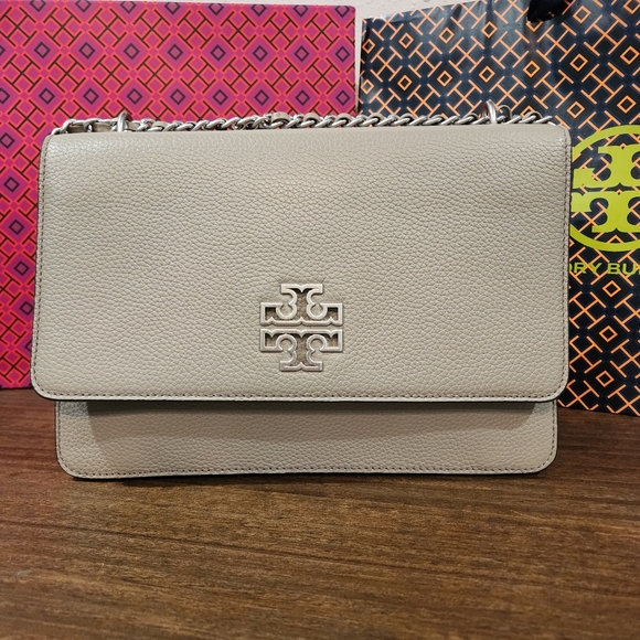 Tory Burch Handbags - NWT - Tory Burch Britten Shoulder Bag Gray